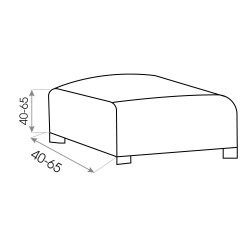 Super Stretch Pouf Cover Mila