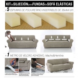 Fixing kit for sofa covers